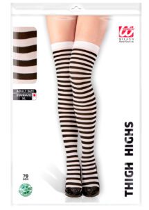 chaussettes sorcières, collants, bas rayés noirs et blancs, collants de sorcières