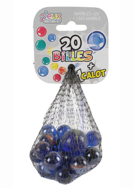 billes en verre, billes jouets garçons, cadeaux à pinata, Billes avec Calot, x 20