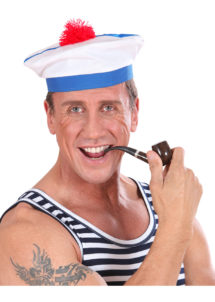 chapeau de matelot, bob marin, bob de la marine, béret de marin, béret de marine avec pompon, chapeau de matelot, accessoires déguisement marin