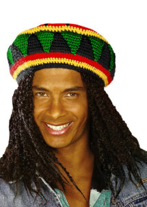 bonnet rasta, accessoires déguisements rasta, bonnet rasta dreadlocks