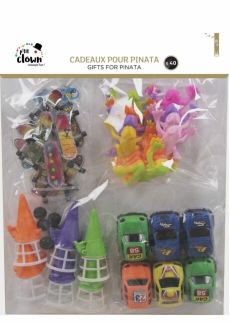 CADEAUX PINATAS FILLES ET GARCONS, Cadeaux pour Pinata Mixte – Lot de 40 Jouets pour Filles et Garçons