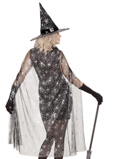 cape toile d'araignée, Cape de Sorcière, Toile d’Araignée Glitter + Chapeau