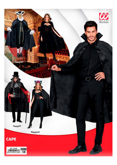 cape noire halloween, cape halloween adulte,, Cape Noire, 130 cm