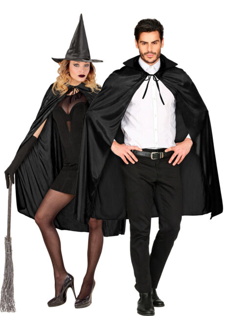 cape noire halloween, cape halloween adulte, Cape Noire, 120 cm