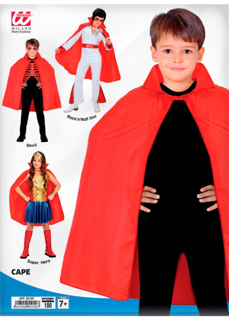 cape rouge pour enfant, cape rouge, cape diable, Cape Rouge, Enfant, 100 cm