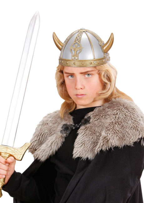 casque viking, casques de viking, chapeaux de vikings, casques à cornes, coiffes de viking, accessoire déguisement viking, Casque de Viking, Argent et Or