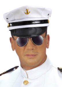 casquette de capitaine, accessoire déguisement de capitaine marin, casquette capitaine de la marine, casquettes de marins, casquettes de marine