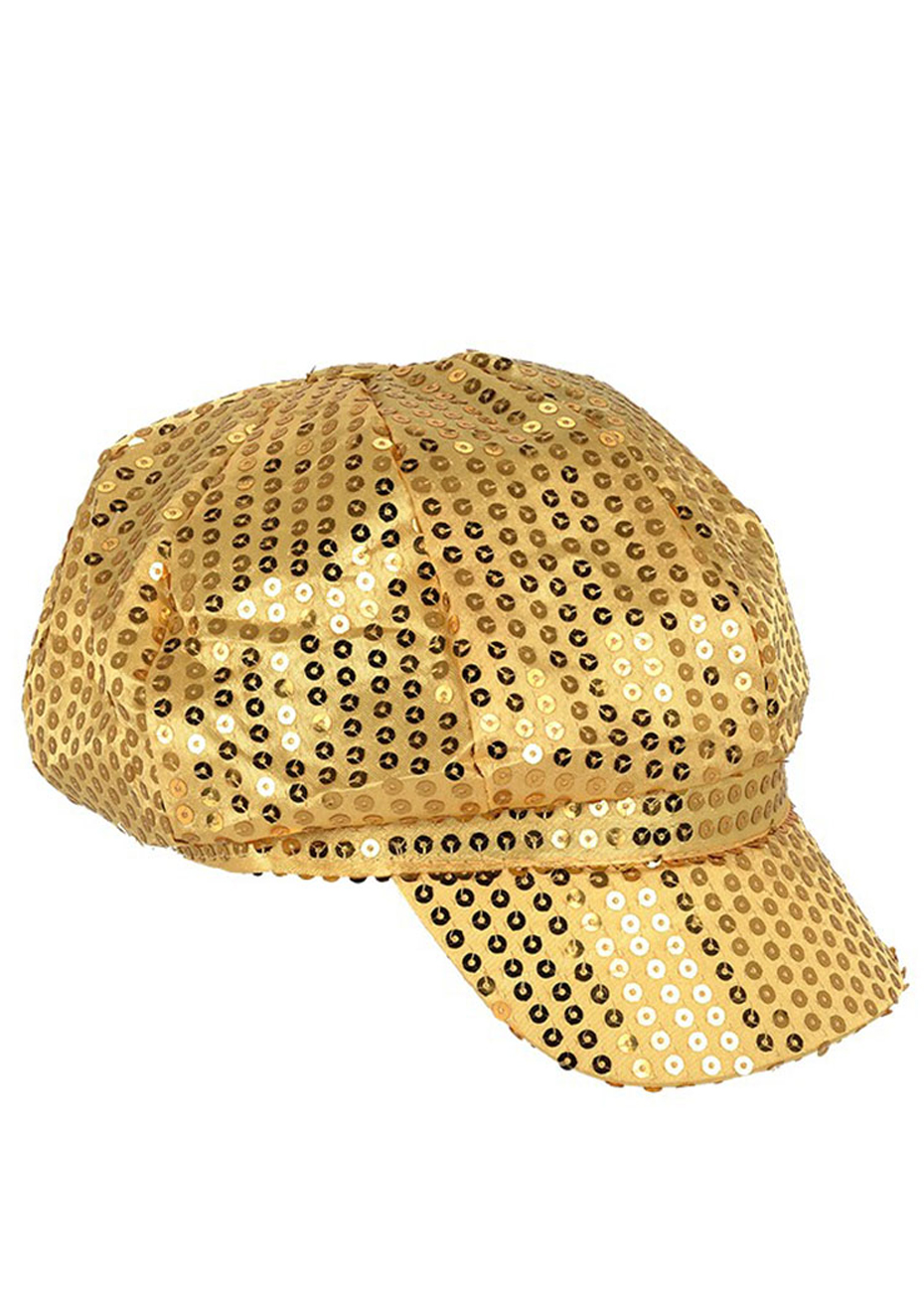 chapeau à paillettes disco doré - Boutchic