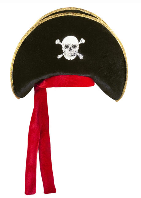 chapeau de pirate tête de mort, chapeau de pirate femme, bicorne pirate, Chapeau de Pirate, Bicorne Tête de Mort et Rubans