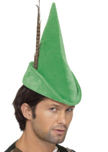 chapeau de robin des bois, accessoires chapeaux, chapeaux à plume, accessoire déguisement robin des bois, Chapeau Robin des Bois, Vert Peter