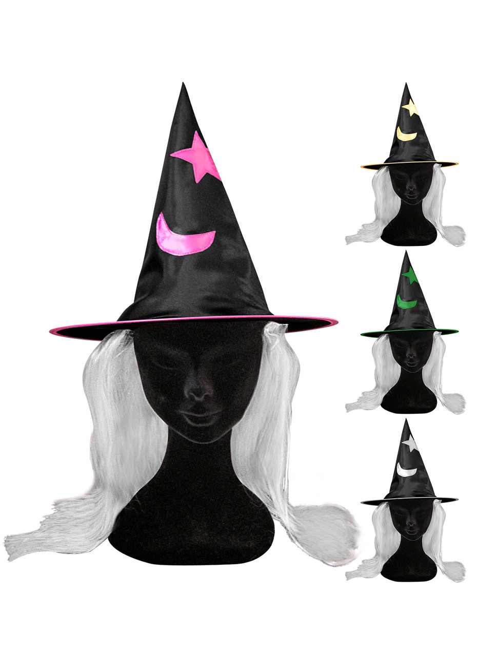 Collection Sur Le Thème D'Halloween De Chapeaux De Sorcière En Cuir Noir Isolés Sur Fond Blanc Illustrations Generatives Realistes Ia 78974479