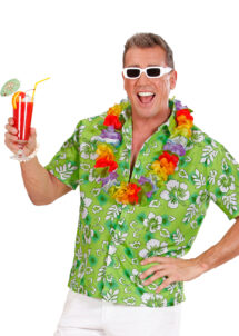 chemise hawaï, chemise hawaïenne, déguisement hawaï, chemise tropicale, Chemise Hawaïenne, Verte