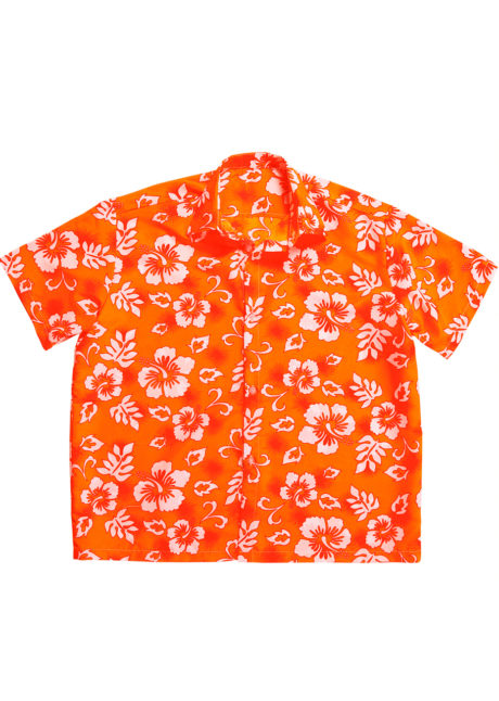 chemise hawaï homme, chemise hawaïenne homme, Hawaii, déguisement hawaïen homme, Chemise Hawaïenne, Orange