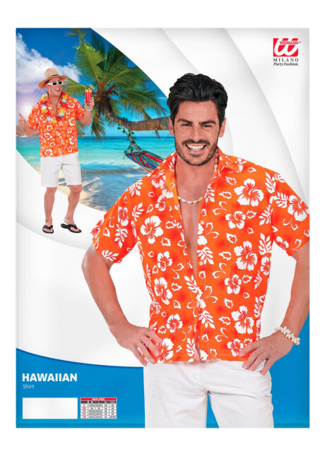 chemise hawaï homme, chemise hawaïenne homme, Hawaii, déguisement hawaïen homme, Chemise Hawaïenne, Orange