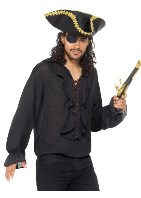 chemise pirate, chemise renaissance, chemise médiévale, accessoire déguisement pirate, Chemise Pirate et Renaissance, Noire