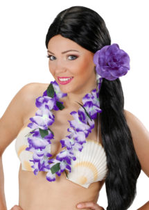 chouchou fleur hawaï, accessoire hawaïen, fleurs hawaïennes