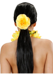 chouchou fleur hawaï, accessoire hawaïen, fleurs hawaïennes