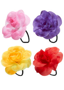 chouchou fleur hawaï, accessoire hawaïen, fleurs hawaïennes