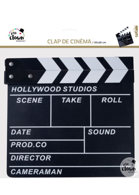 clap de cinéma, accessoire cinéma, Clap de Cinéma, 30 cm