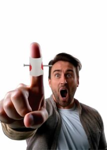 CLOU dans le DOIGT FARCE ET ATTRAPES, faux clou dans le doigt