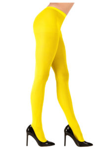 collant fluo, collant déguisement, collants fluos, accessoire fluo, accessoire déguisement, collant jaune fluo, Collant Fluo, Jaune