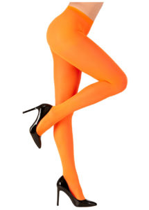 collant fluo, collant déguisement, collants fluos, accessoire fluo, accessoire déguisement, collant orange fluo, Collant Fluo, Orange