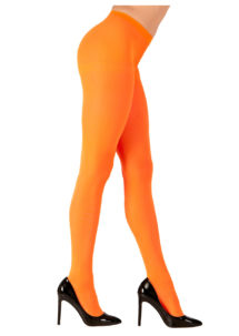 collant fluo, collant déguisement, collants fluos, accessoire fluo, accessoire déguisement, collant orange fluo