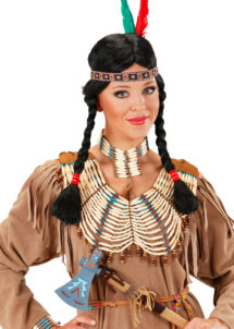collier indien perles, accessoires d'indien, collier de déguisement, accessoires indienne pas cher, bijoux indiens, faux bijoux pour indiens, collier indien déguisement, collier déguisement d'indien