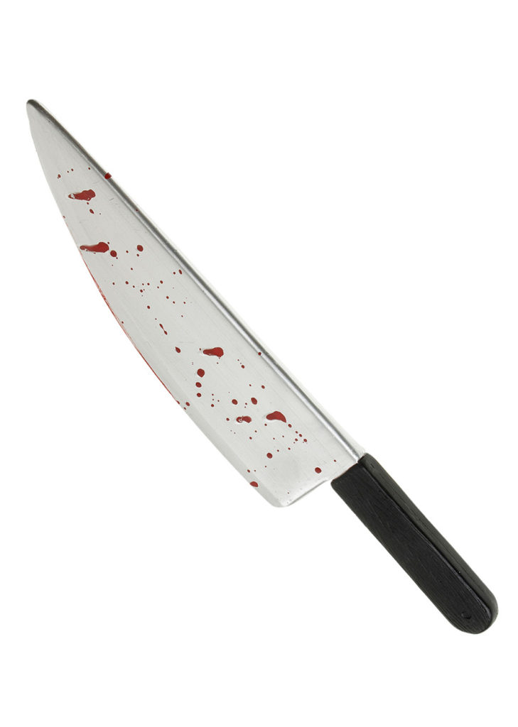 2 Couteaux En Plastique Avec Faux Sang Pour Halloween - Accessoire De Déguisement Et Décoration De Fête - Longueur 30 Cm - 4