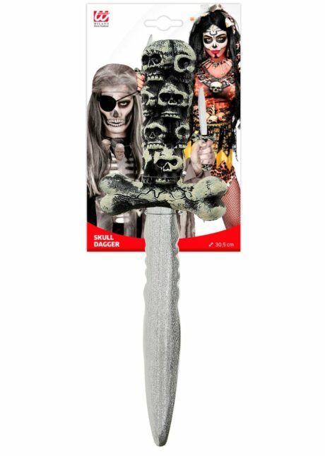 couteau os, couteau halloween, couteau tete de mort, couteau primitif, Couteau Tête de Mort, Faux Poignard 30 cm