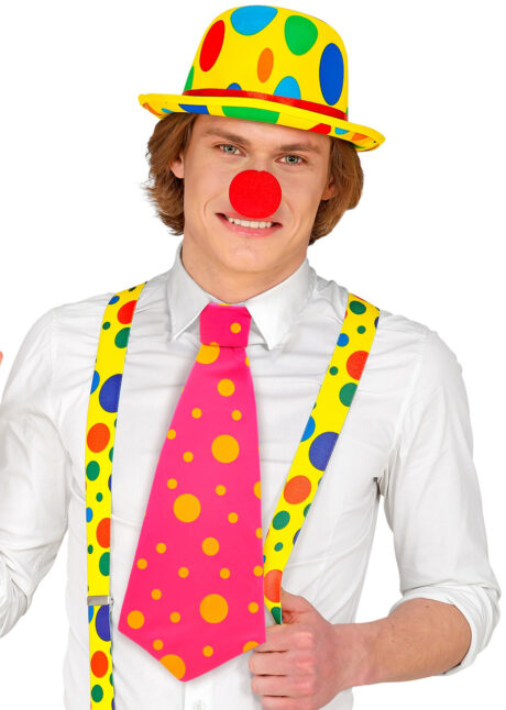 cravate de clown, cravate géante, cravate à pois, maxi cravate, Cravate de Clown à Pois