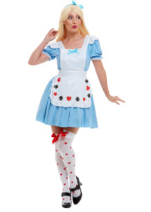 déguisement alice, déguisement alice au pays des merveilles, costume alice, déguisement dessin animé, costume d'Alice, déguisement alice femme, Déguisement Alice, avec Tablier Cartes