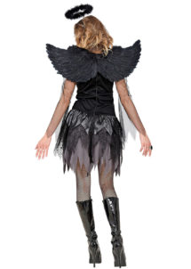 déguisement d'ange noir femme, déguisement ange noir halloween, déguisement soirée ange et démon femme, costume halloween femme, costume ange noir femme, déguisement ange de la mort halloween