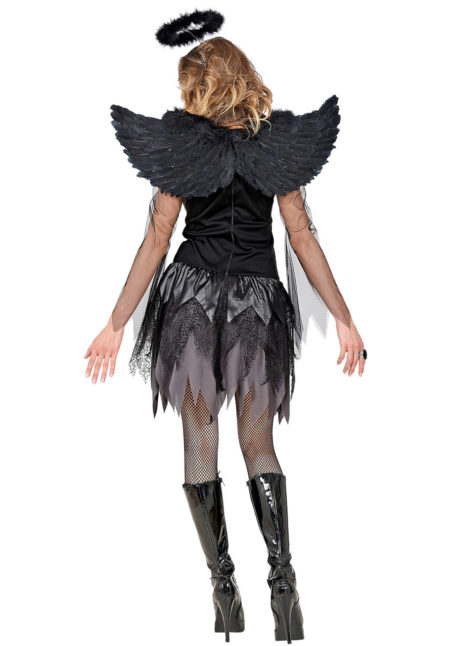 déguisement d'ange noir femme, déguisement ange noir halloween, déguisement soirée ange et démon femme, costume halloween femme, costume ange noir femme, déguisement ange de la mort halloween, Déguisement d’Ange Noir