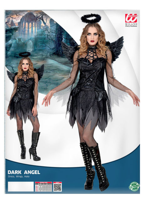déguisement d'ange noir femme, déguisement ange noir halloween, déguisement soirée ange et démon femme, costume halloween femme, costume ange noir femme, déguisement ange de la mort halloween, Déguisement d’Ange Noir