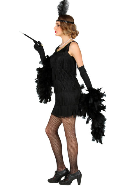 robe charleston déguisement, déguisement charleston, déguisement années 30, robe années 20, costume cabaret, déguisement cabaret femme, Déguisement Charleston Fils, Noir