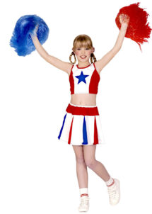 pompom girl enfant, déguisement fille, déguisements enfants, déguisement cheerleader fille