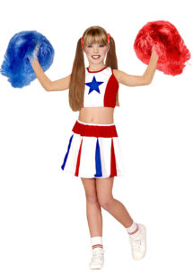pompom girl enfant, déguisement fille, déguisements enfants, déguisement cheerleader fille