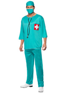 déguisement de chirurgien, déguisement chirurgien homme, costume chirurgien, Déguisement de Médecin, Chirurgien Croix Rouge