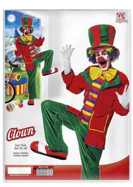 déguisement clown homme, costume clown homme, déguisement clown adulte, accessoire clown déguisement, Déguisement Clown Auguste