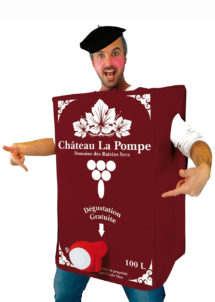 déguisement cubis de vin, déguisement bouteille, déguisement humour, déguisement carnaval
