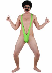 déguisement borat, déguisement EVG, mankini de Borat, maillot vert Borat, Déguisement Style Borat – Mankini Vert