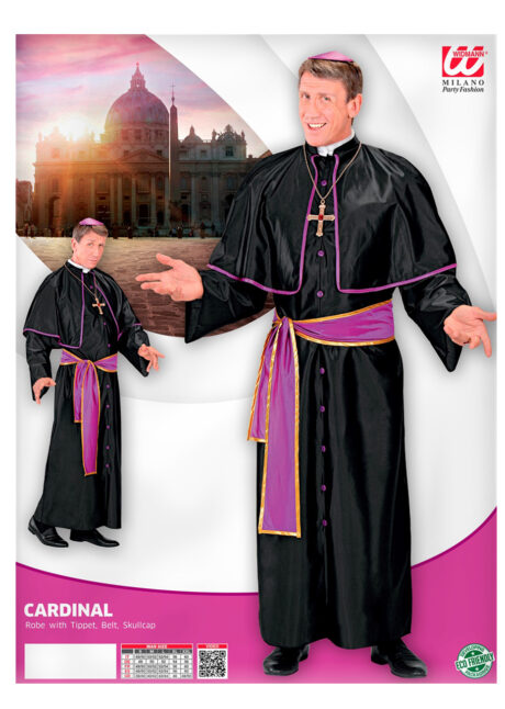 déguisement de cardinal, costume cardinal homme, déguisement cardinal homme, déguisement religieux homme, costume de religieux homme, Déguisement de Cardinal, Violet