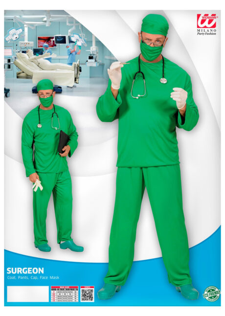 déguisement de chirurgien, déguisement chirurgien homme, costume chirurgien, Déguisement de Médecin, Chirurgien