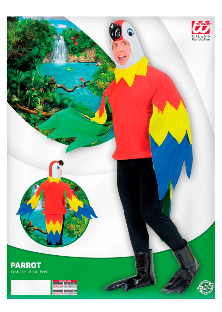 Déguisement Perroquet Bébé – T-shirt, Pantalon, Bonnet Et Ailes – Costume 4 Pièces – Carnaval, Halloween Et Fêtes