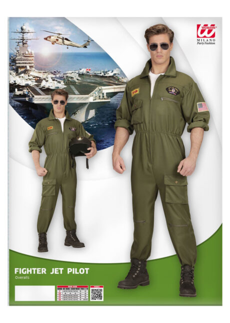 déguisement pilote de combat, costume pilote de combat, déguisement top gun, combinaison top gun déguisement, costume top gun homme, Déguisement Aviateur, Pilote de Chasse Top Gun