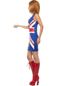 déguisement robe anglaise, déguisement drapeau anglais femme, déguisement union jack femme, déguisement anglais femme