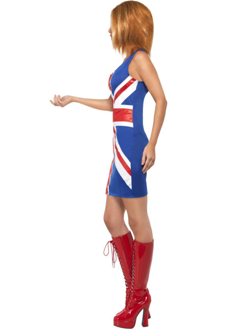 déguisement robe anglaise, déguisement drapeau anglais femme, déguisement union jack femme, déguisement anglais femme, Déguisement Miss Drapeau Anglais