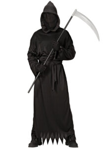 déguisement faucheur, déguisement fossoyeur, déguisement mort halloween, Déguisement de Faucheur, avec Masque Cagoule