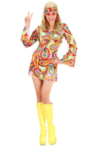 déguisement hippie femme, costume de hippie femme, déguisement robe hippie femme, soirée à thème hippie, Déguisement Hippie Girl, 70s